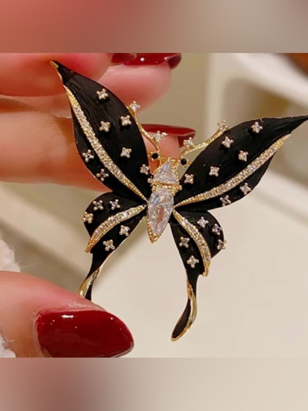Beautiful Butterfly Rhinestone Brooch